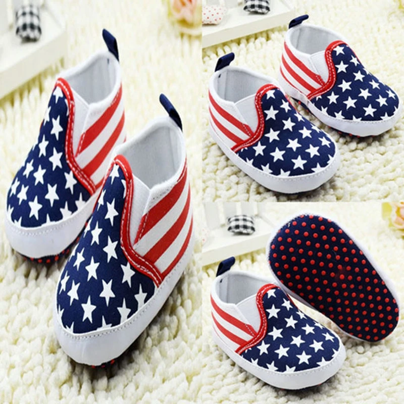 

Toddler White Star Print Shoes Kids Anti-Slip Shoes Soft Sole First Walkers