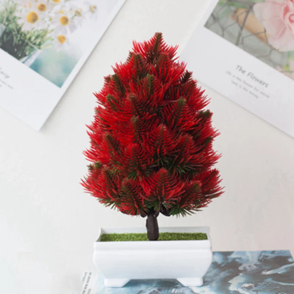 Пластиковый искусственный горшок бонсай Горшечное сосновое дерево для