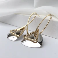 womens premium luxury shine metal glossy dangling earrings jewelry fashion star earrings of top quality