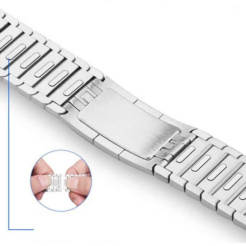 Ссылка браслет для apple watch 4 5 Группа 44 мм 40 мм apple watch 3 2 ремешок 42 мм, 38 мм, для iwatch, версия 5/4/3/2/1 браслет для наручных часов из нержавеющей стали GEN.6 - Цвет ремешка: silver B