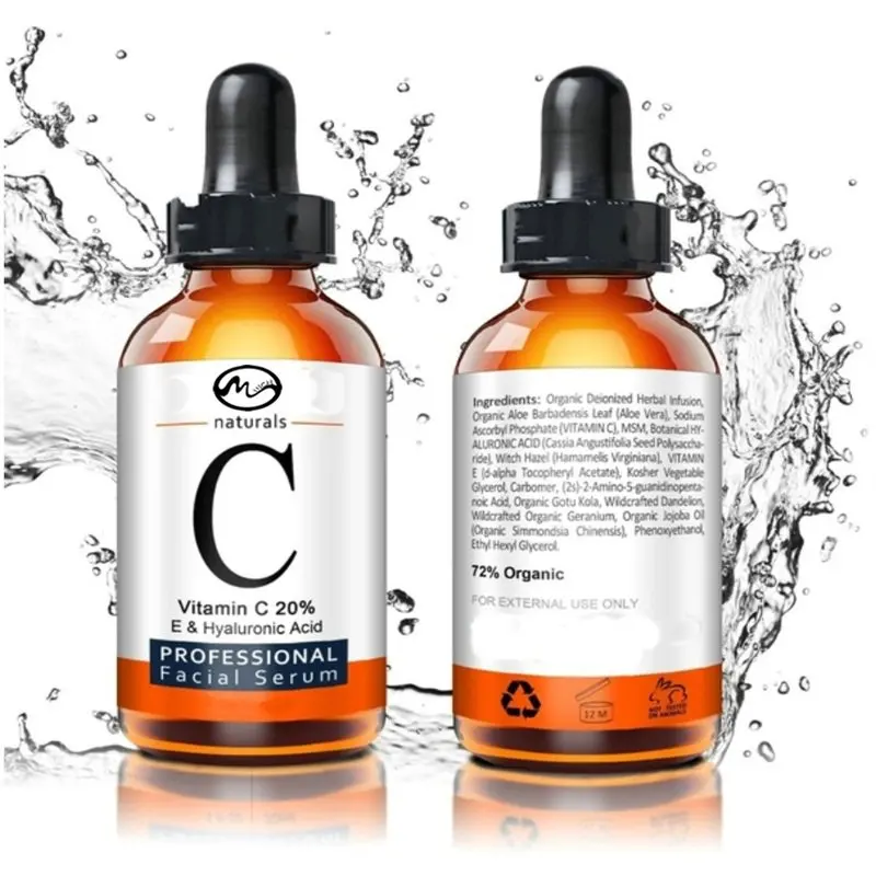 

Minch 30ML Vitamin C Face Serum Natural Organic Hyaluronic Acid Moisturizing Anti Aging Facial Vitamins Skin Care Essential Oil