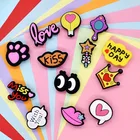 Милые детские украшения для обуви LOVE Cartoon, съемные аксессуары для обуви из ПВХ, застежка, украшения для обуви, бесплатная доставка