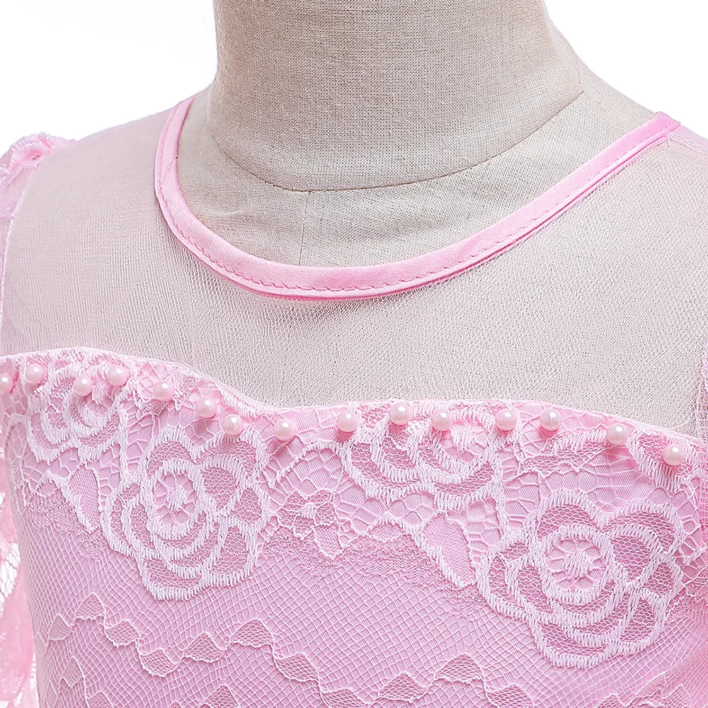 Flower Girl Lace Dress Clothes Princess Party Pageant Long Gown Kids Dresses for Girls Wedding Evening Clothing 6-14 Years | Свадьбы и