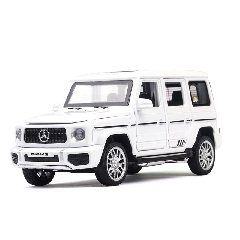 No Original Box 1:32 Mercedes-Benz G63 модель автомобиля из сплава с вытягивающимся задним сиденьем и музыкальной моделью игрушки для детей Подарки для детей - Цвет: No Original Box
