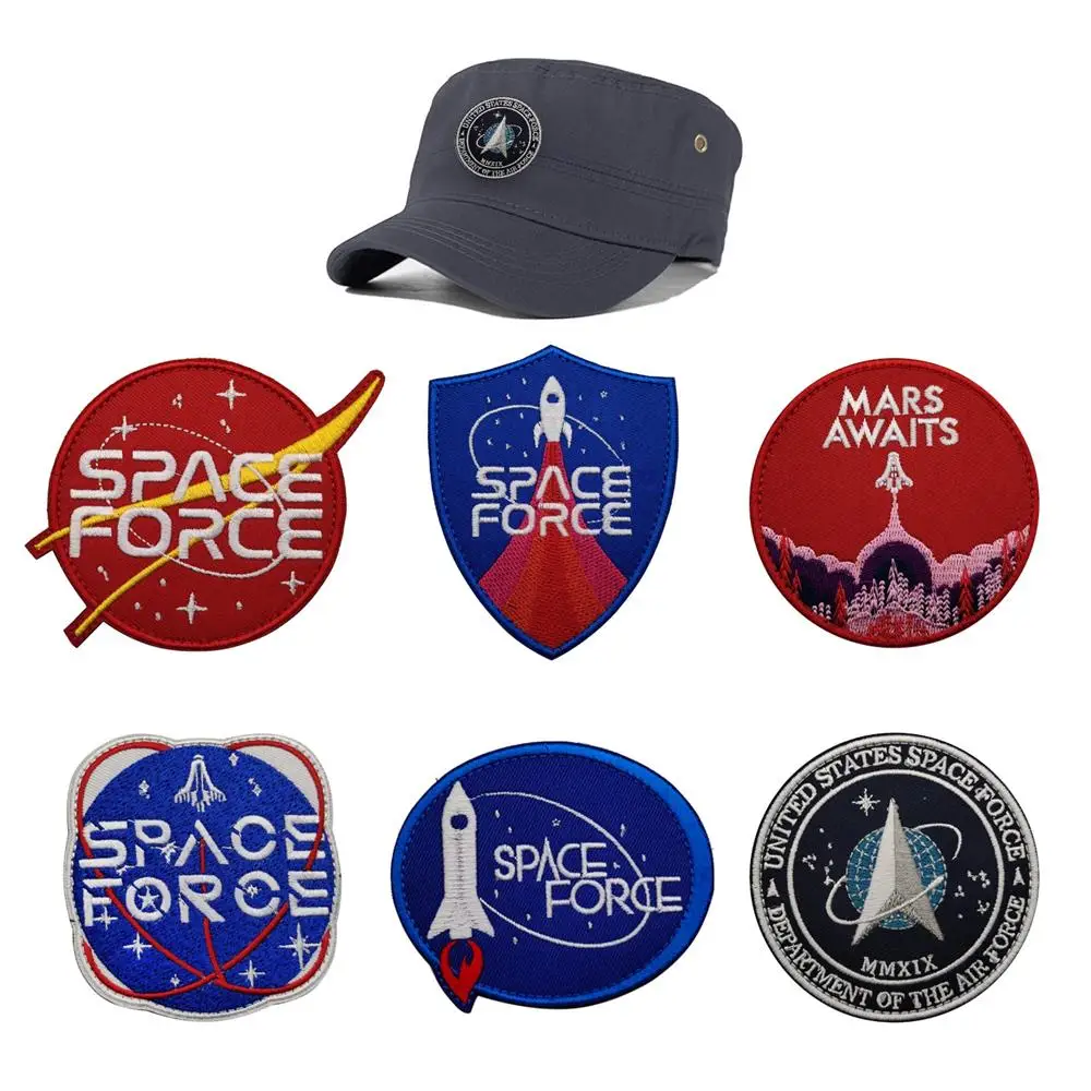 Космической силы заплата вышивки Марс ждет военные Стикеры наклейка армии