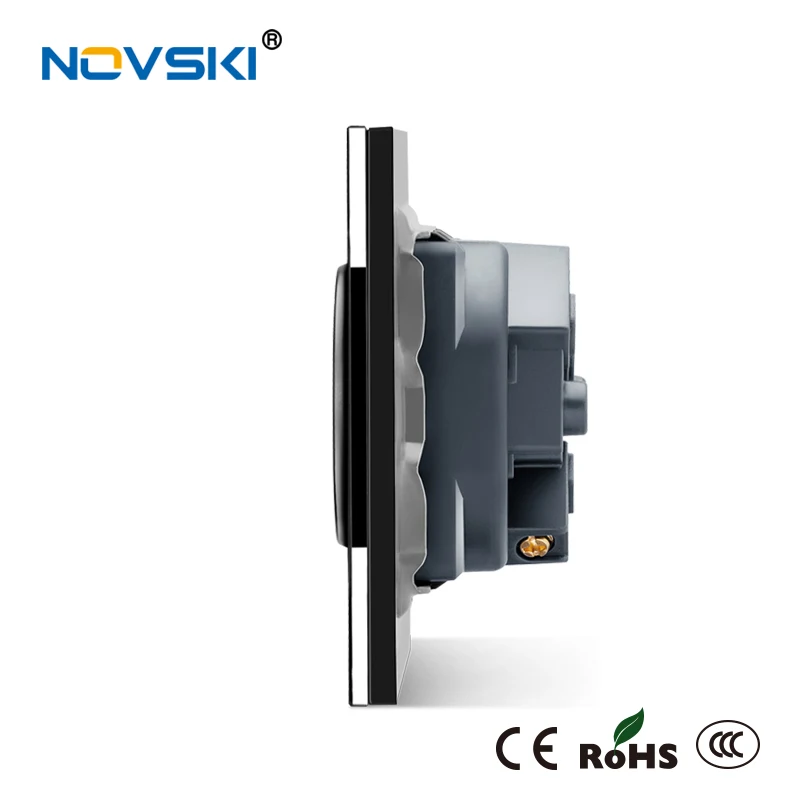 Европейская Французская электрическая розетка настенная из закаленного стекла