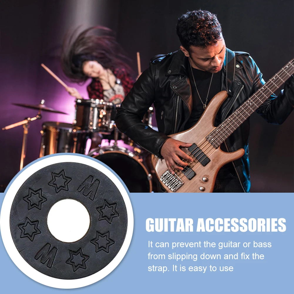 

Rubber Non Slip Guitar Strap Locks Blocks Guitar Strap Lock Guitar Parts for Acoustic Electric Guitar Bass