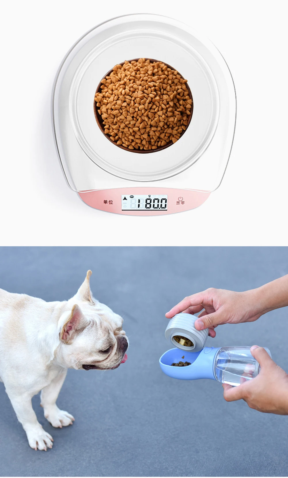 

Portable Pet Water Bottle Dispenser Dog Cat Travel Drinking Feeder 380mL