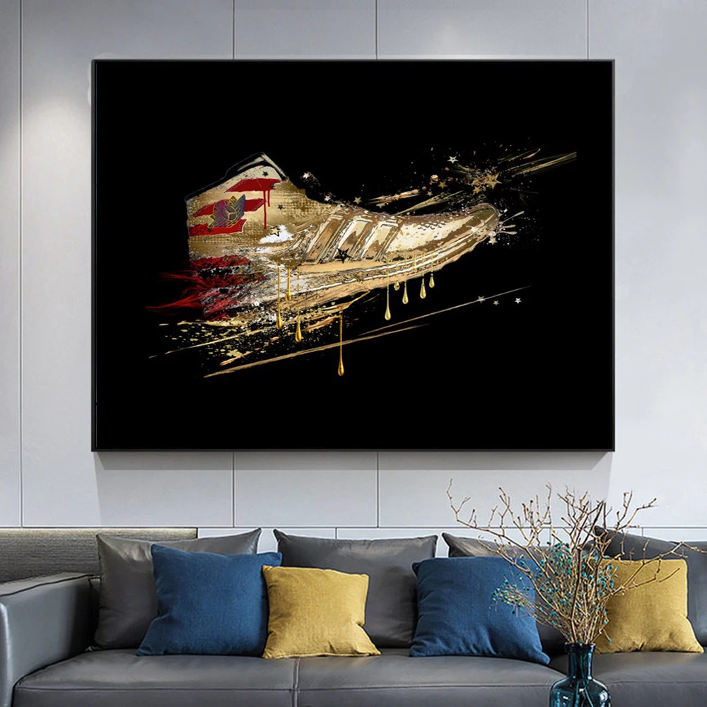 

Wall Canvas Decoration Sports Shose Art Posters and Prints Wall Art Abstract Shoeses Painting for Living Room Home Decor Cuadros