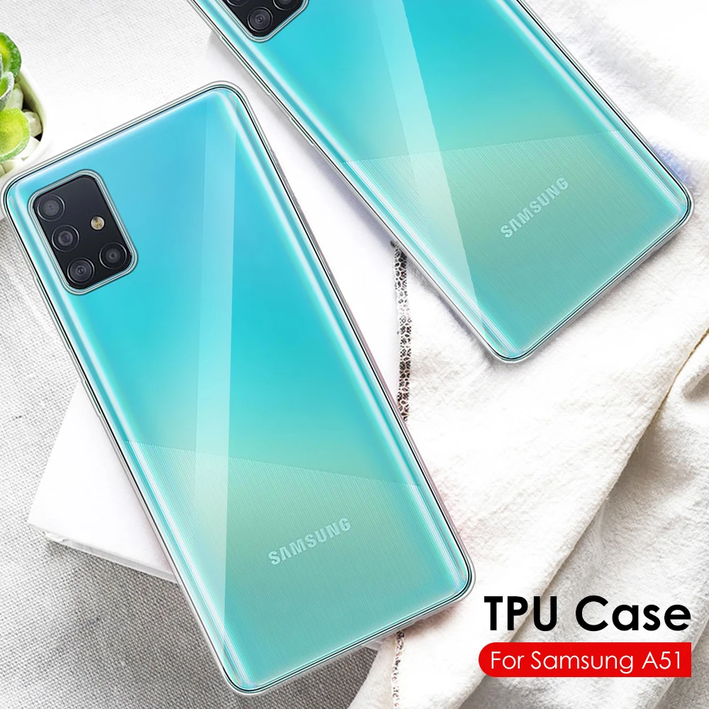 Прозрачные силиконовые чехлы для Samsung Galaxy S10 S10e + S20 Ultra A51 A50 A70 A71 мягкая защитная