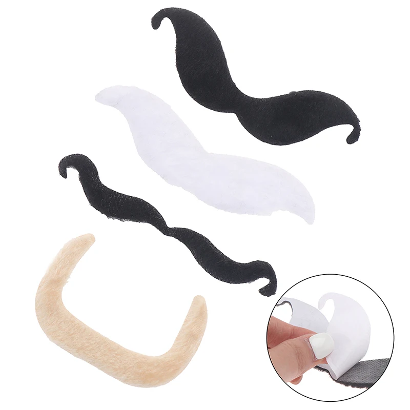 48PCS Creative Funny Costume Mustache Pirate Party Halloween Cosplay Fake Mustach Beard Whisker Kid Adult Novelty Party Supplies images - 6