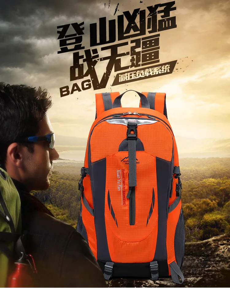 

USB Charging Sports Backpack For Men's Camping Hiking Large Capacity Outdoor Mountaineering Bag Travel Bag