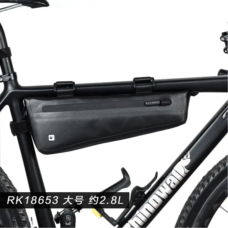 RK18653 Rhinowalk 2,8 л велосипедная треугольная сумка, велосипедная Рама, передняя Труба, сумка, водонепроницаемая велосипедная сумка, аккумулятор, сумка для упаковки, аксессуары - Цвет: RK18653