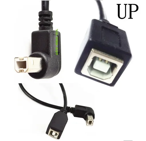 1 шт. правый угол USB Тип B папа к Женский принтер новый удлинитель Кабель