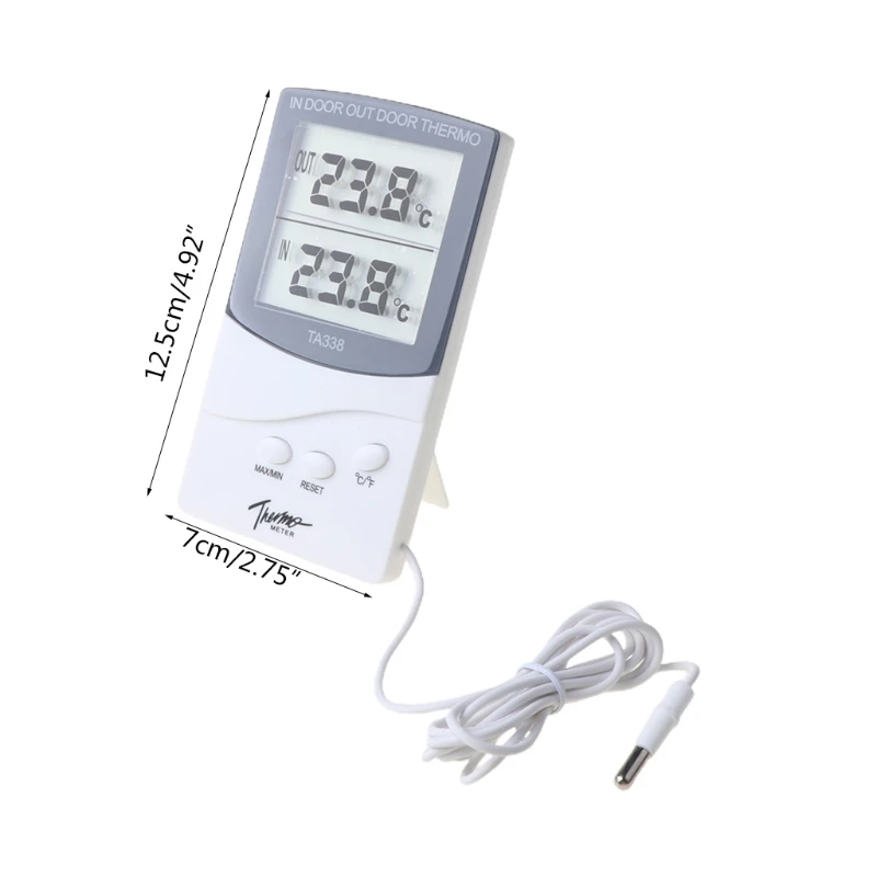 

TA338 High-precision Electronic Thermometer with Probe Type Indoor and Outdoor Household Industrial Double Display Thermometer