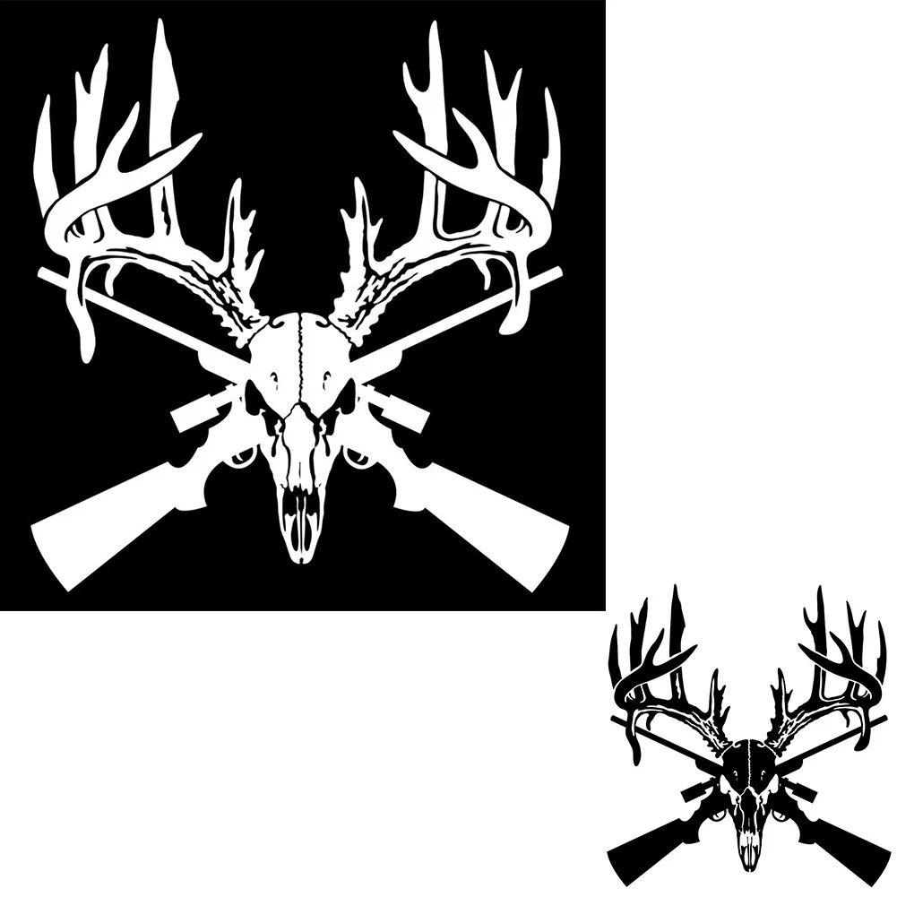 Охотничьи винтовки с головой оленя наклейка пистолетом самоклеящаяся для