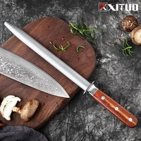 xituo professional sharpening rod alloy steel round shank sharpening steel kitchen knife sharpener knife scissor sharpening tool