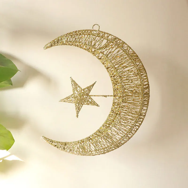 New Christmas LED Lights Star And Moon Curtain Light X-mas Indoor Pentagram Tree Top Pendant For Wedding Party | Дом и сад
