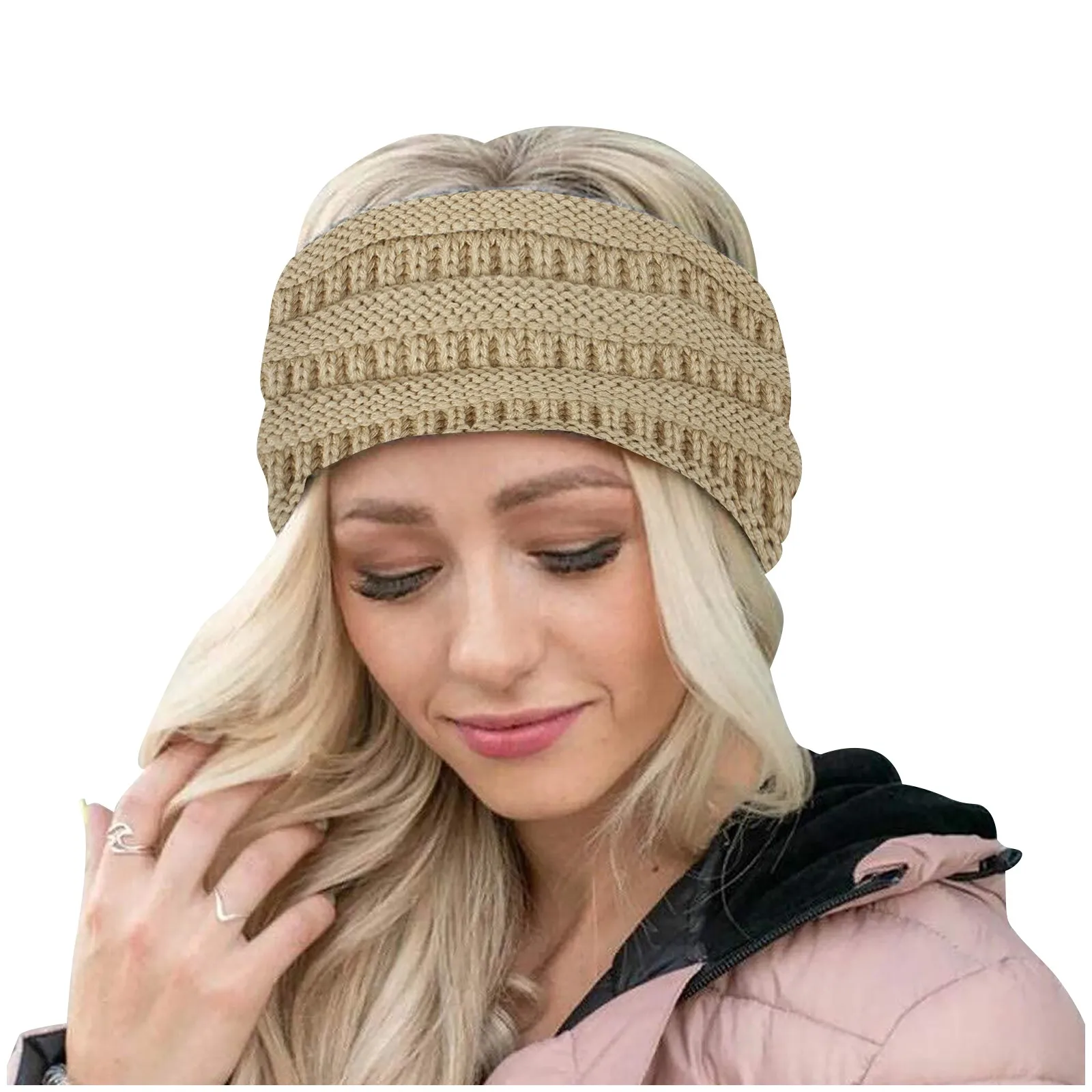

Women Fashion Keep Warm Knitting Headband Handmade Sport Hairband Winter Headwear Hair Accessories For Girls