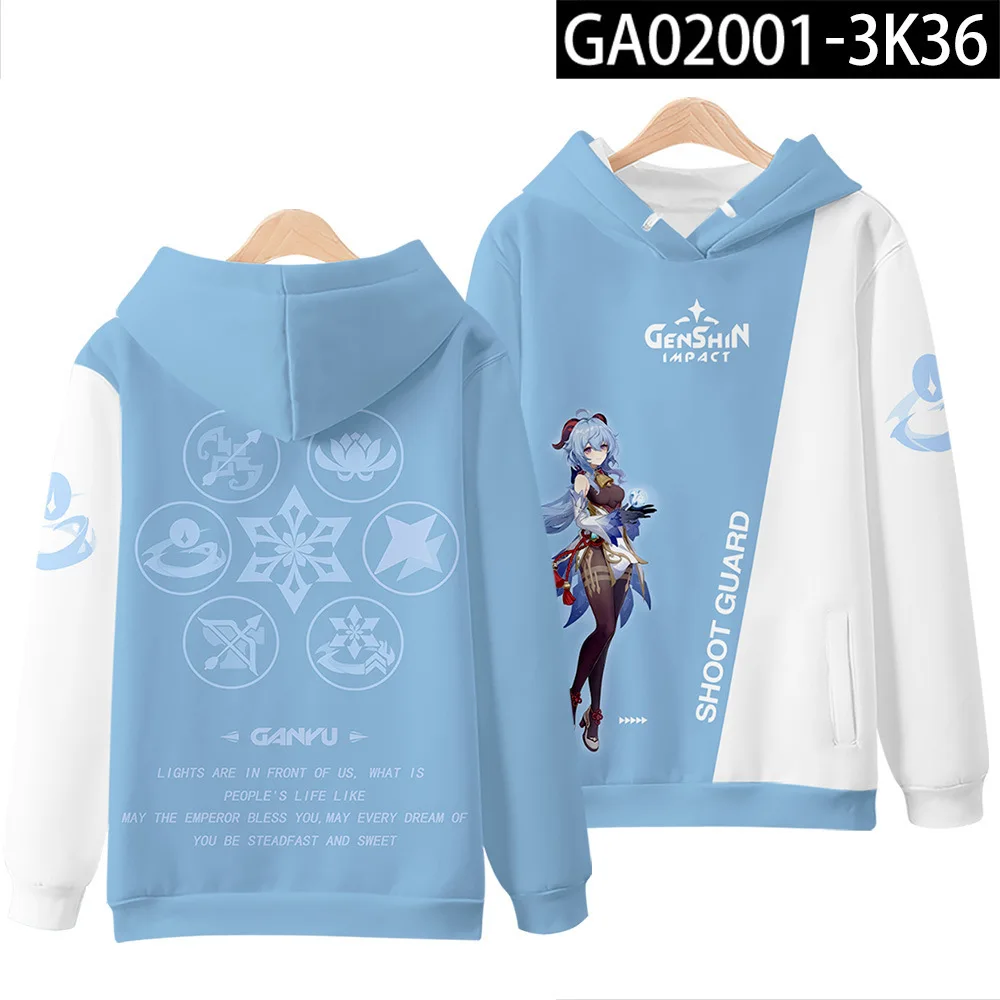 

Kawaii Anime Clothes New Creative Genshin Impact Hoodies Men Women Sweatshirt Cartoon Boy girl kids Hoody Children Sweatshirt