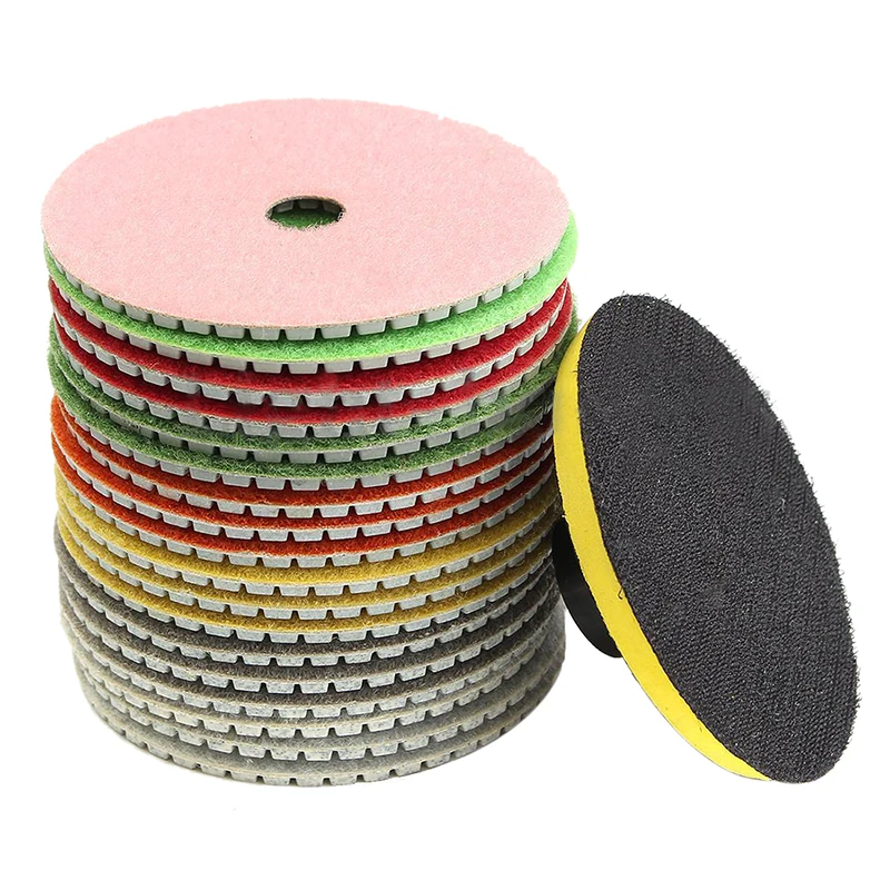 19PCs Set 4inch Diamond Polishing pads Granite Marble Concrete Stone | Инструменты