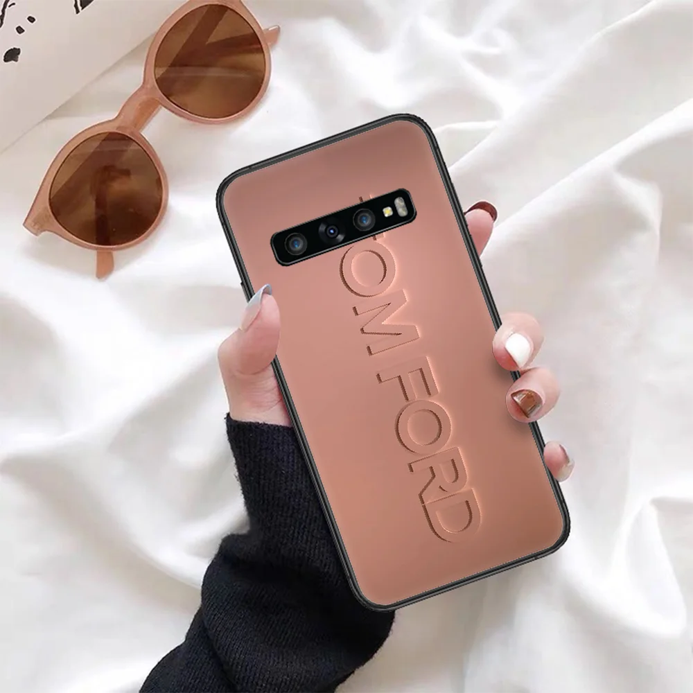 

Cosmetic luxury brand Phone Case For Samsung Galaxy Note S 8 9 10 20 Plus E Lite Uitra black Cell Tpu Bumper 3D Waterproof Trend