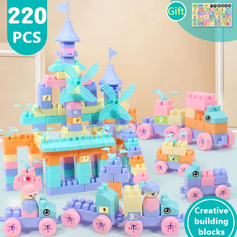 220-430 шт замок мечты строительные блоки городской дом крыша большая частица