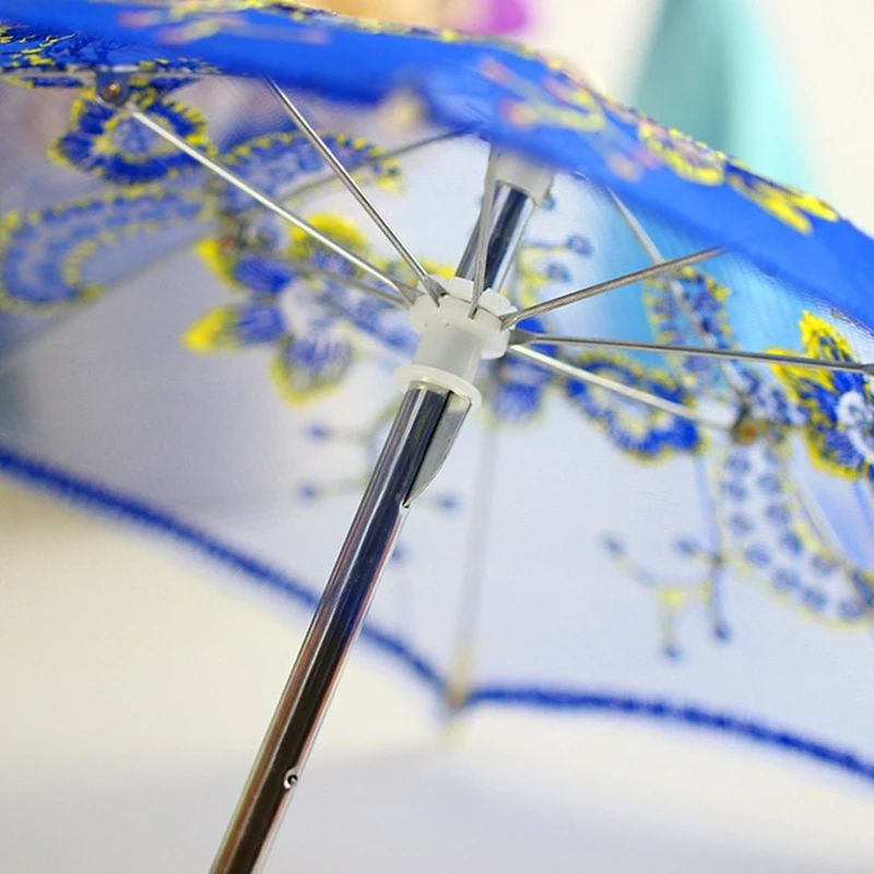 Детский зонтик с кружевной вышивкой милый маленький реквизит для танцев