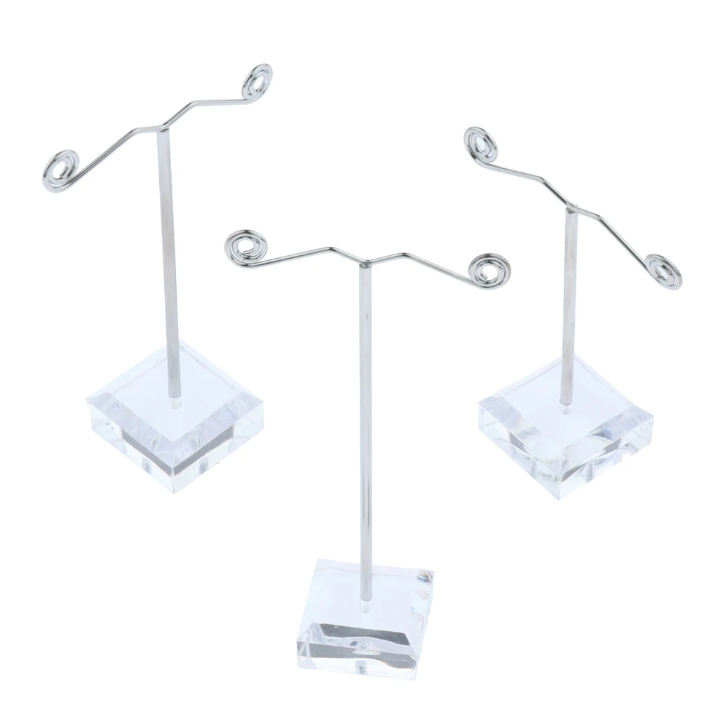 

3 Pcs Acrylic Earring Pendant Display Stand Rack Set Jewelry Display Stand Drop Dangle Earring Organizer Rack