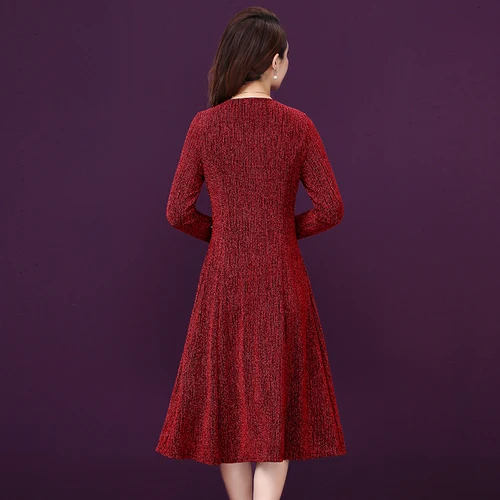 2021 Autumn Winter New Fashion Wind Big Code Xxxxxl Designs Female Dress Simple Elegant Temperament Slim Casual Woman Dresses | Женская