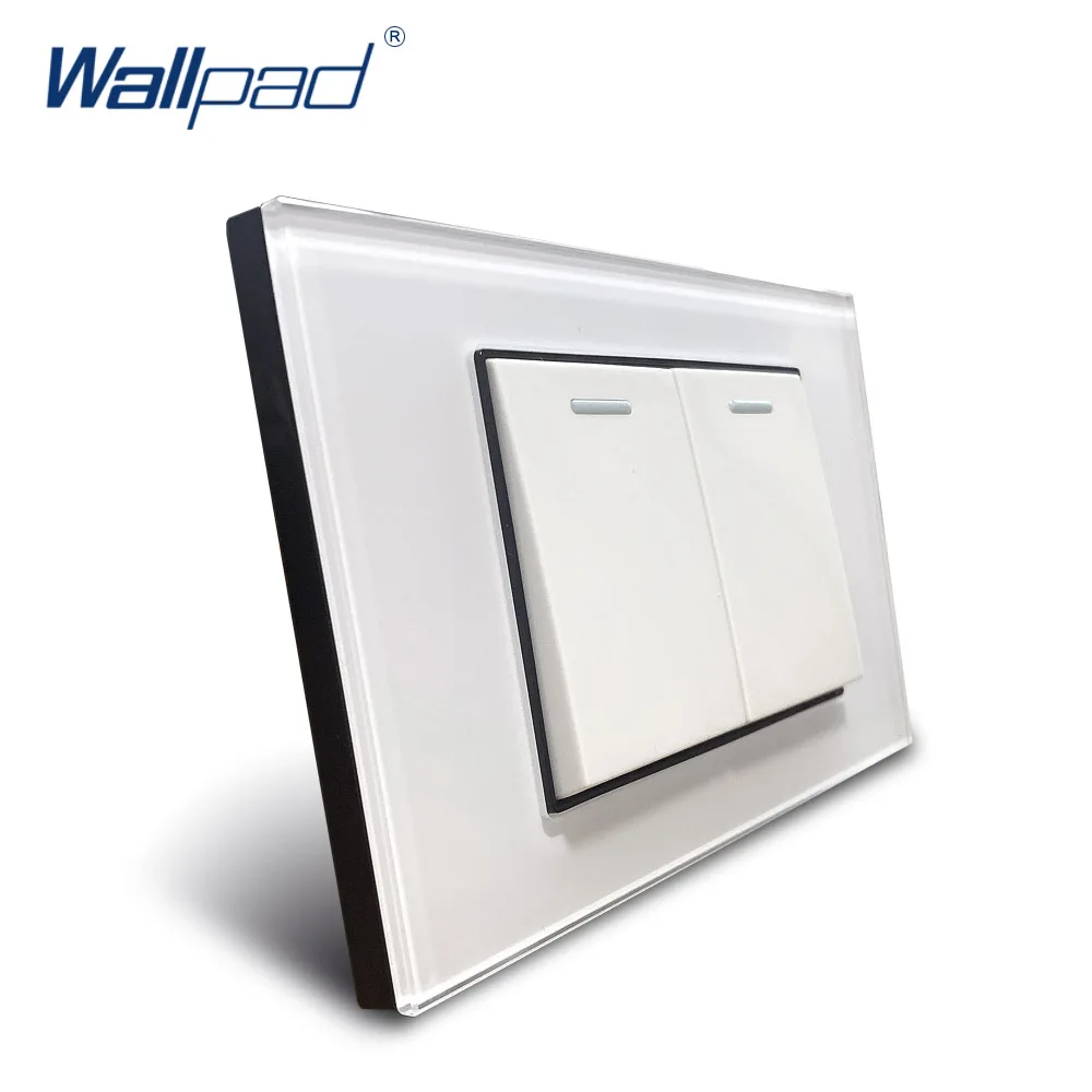 2 Gang способ настенный светильник переключатель Wallpad люксовые клавишные