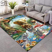 animal paradise carpet square anti skid area floor mat 3d rug non slip mat dining room living room soft bedroom carpet style 03