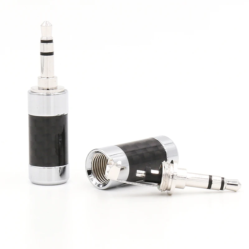 2 шт. углеродное волокно родиевое покрытие 3 5 мм штекер мини стерео аудио