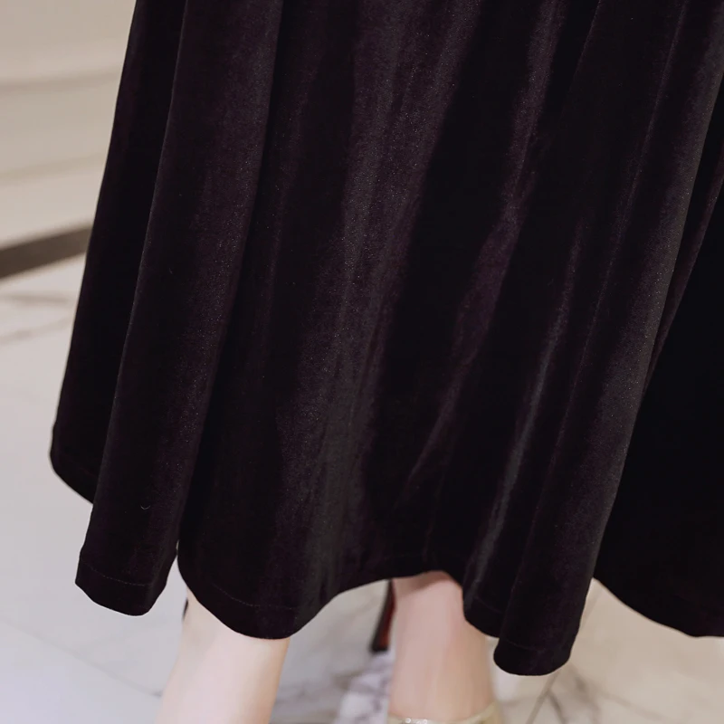 

2020 Real Spring Spandex Vestidos Mujer Vadim Vestido De Festa Women's New Dress Round Neck Perspective Sexy Waist Swing Female