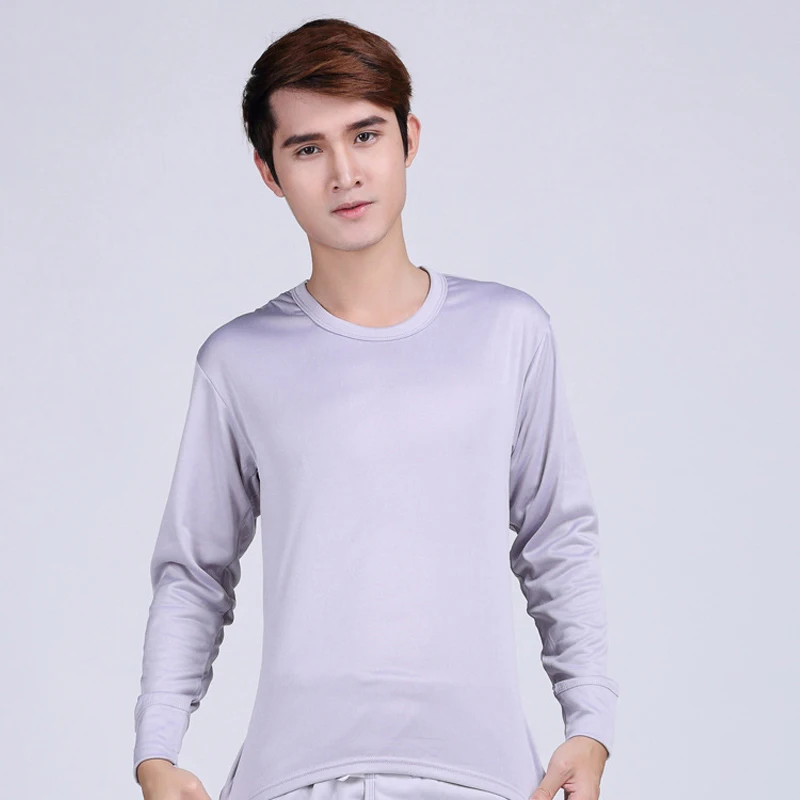 

Мужские теплые зимние топы, длинные кальсоны, теплое бесшовное пикантное нижнее белье, мужское бархатное теплое нижнее белье с круглым выре...