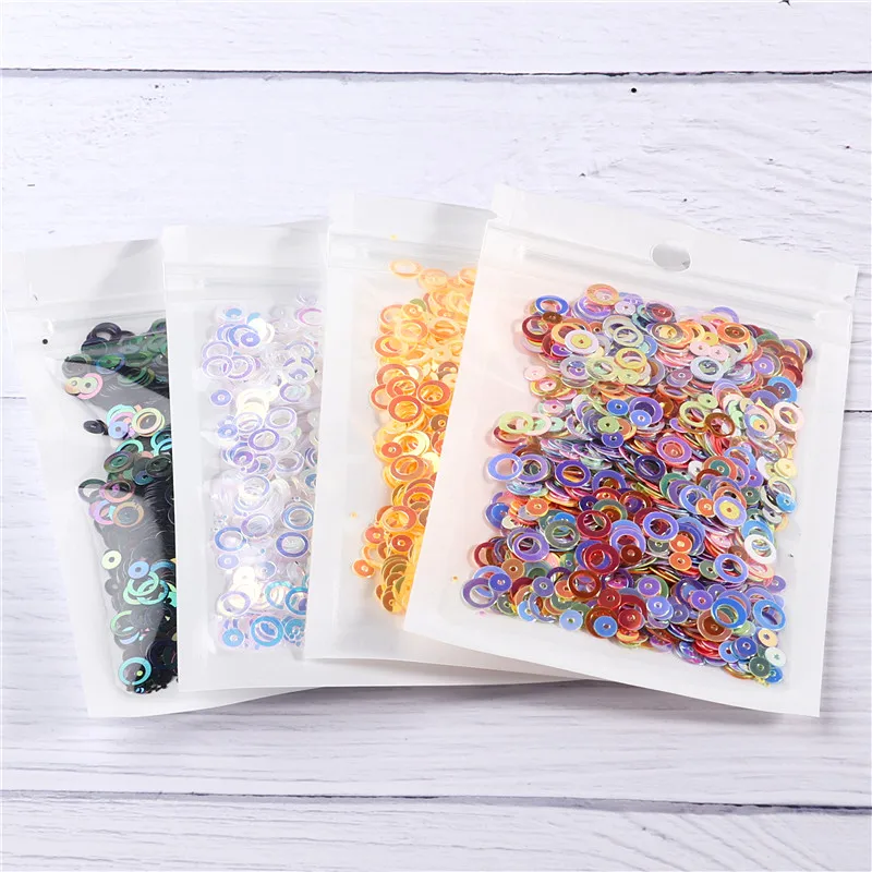 10 г/упак. удивительный блеск блесток 4 мм/6 мм кольцо круг вокруг Форма свободные