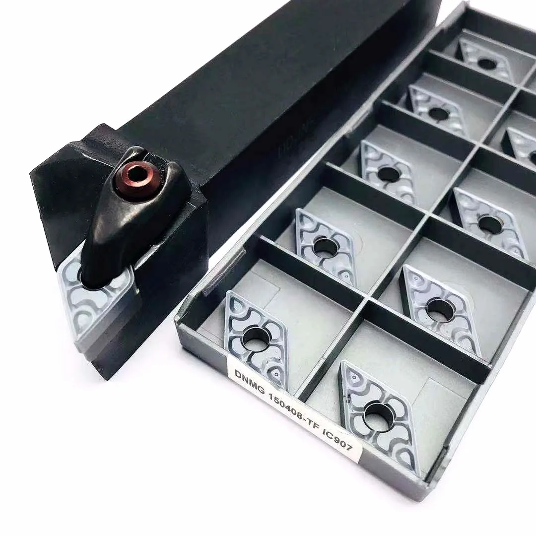 

10PCS DNMG150404 CNC carbide insert used with DDJNR2525M15 DDJNR2020K15 external high-speed steel lathe tool holder DDJNR + DNMG
