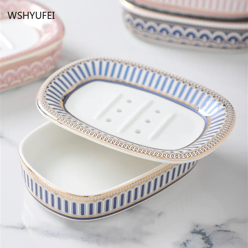 nordic light luxury ceramic soap dish soap container jewelry watch storage rack hotel household shower tray bathroom decoration free global shipping