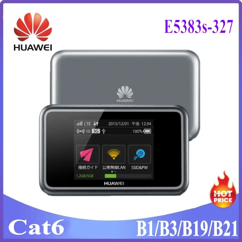 Unlocekd Huawei E5383s-327 Mobile WiFi Router SIM Compact WiFi Router LTE Cat6 Corresponding Support 4G FDD LTE B1/B3/B19/B21