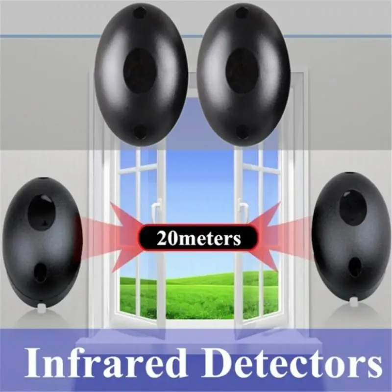 

1pair 20m Single Beam Alarm Photoelectric Infrared Detector Security System Door Safety Infrared Photocells Home Safety1pair 20m