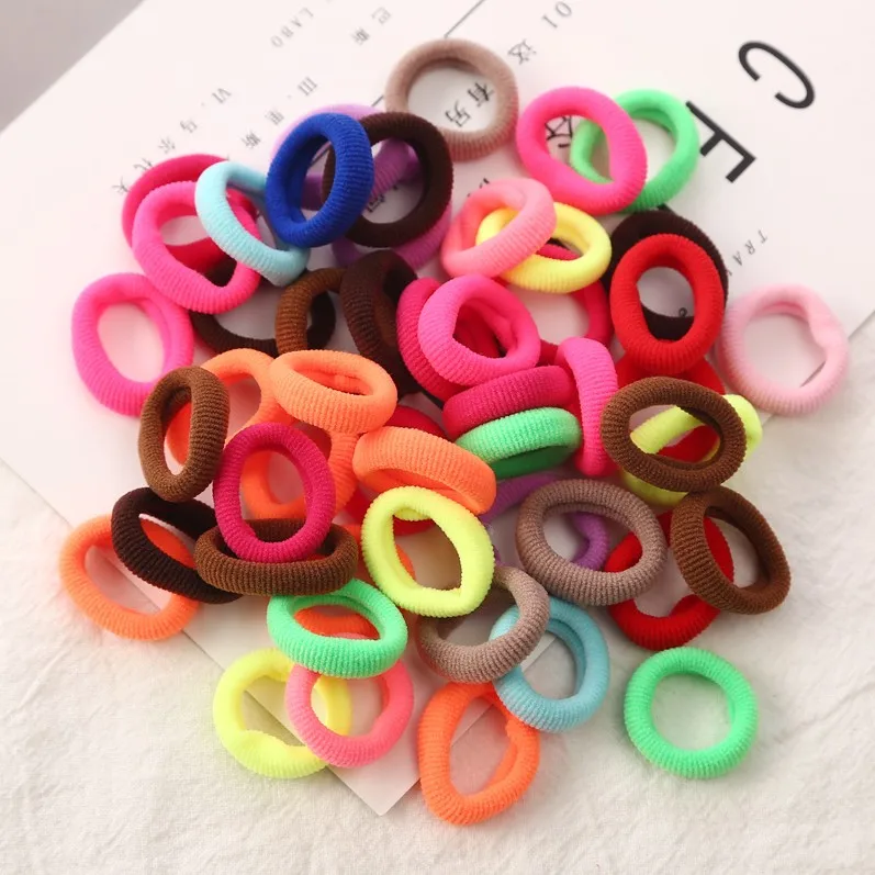 Color Mix Aikelina, 50 шт./лот, резинки, горячие конфеты, милые детские волосы для девочек, держатели, резинки, резинки, аксессуары для волос, головные уборы - Цвет: Color Mix