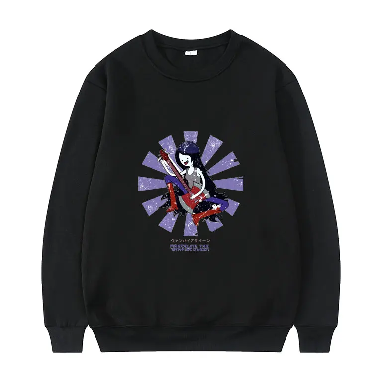 

Hot Sell Marceline The Vampire Queen Retro Japanese Adventure Time Pullover Men Women Cute Loose Pullovers Mens Funny Sweatshirt
