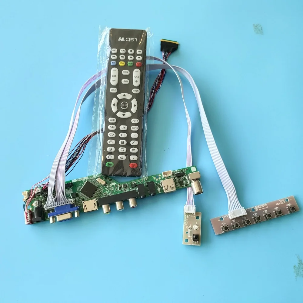 

kit for B156XW04 V6 40pin LVDS LCD LED Screen panel Controller board driver 1366X768 TV AV remote VGA 15.6" HDMI-compatible USB