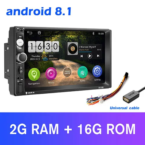 Podofo 2 Din Автомобильный Радио Мультимедиа Видео плеер 2 din " Wince/Android с gps Wifi Авторадио для Универсальный VW Toyota hyundai - Цвет: 2 and 16G