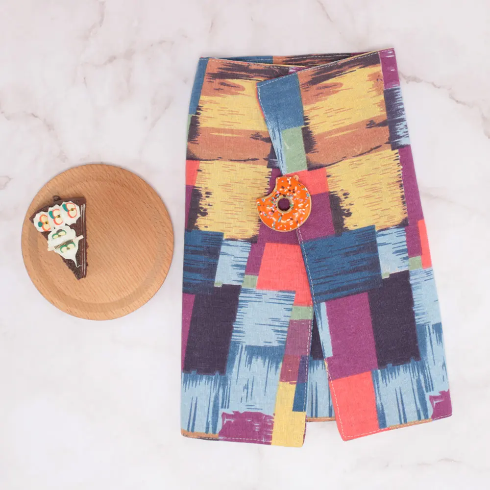 Красочные клетчатые хлопковые подставки под столовый коврик Посуда Миски фото