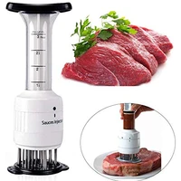 multifunction meat marinade injector loose meat needle kitchen meat tools sets stainless steel meat tenderizer meat syringe