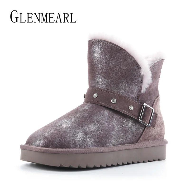 100% зимние сапоги из натуральной кожи ПК классические женские натуральный мех