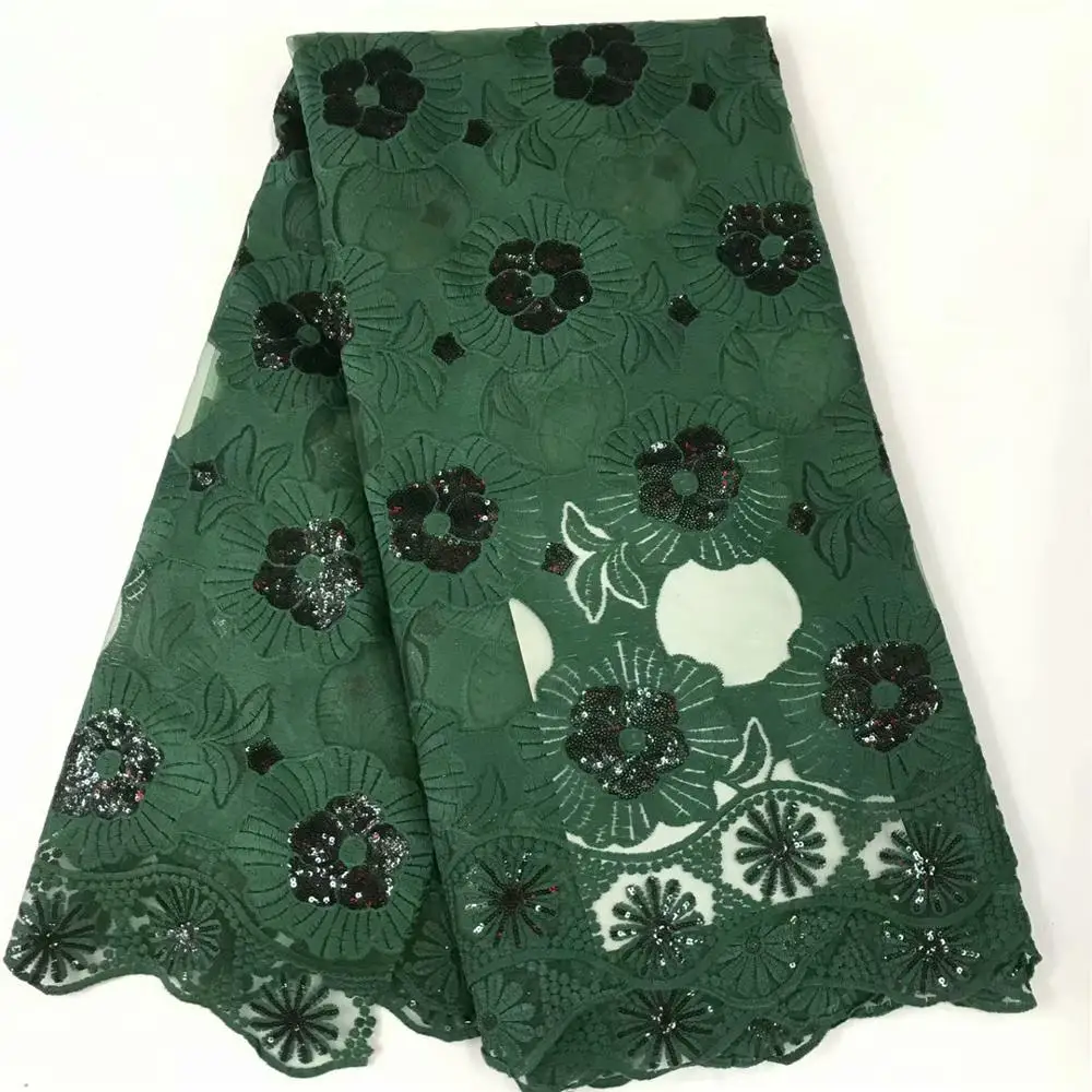 2020 горячая Распродажа африканская кружевная ткань с блестками нигерийская