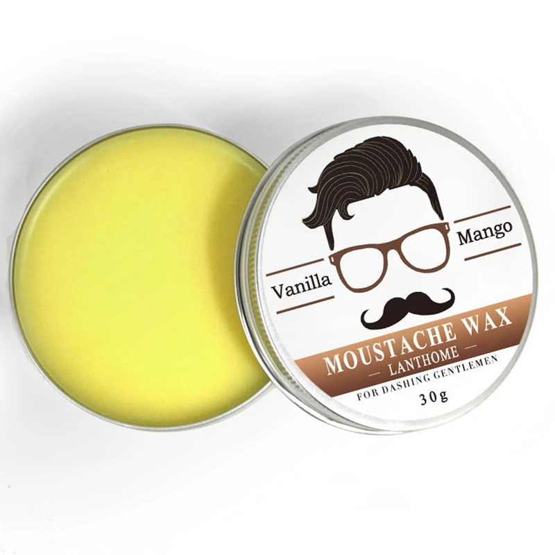 

LANTHOME 3Pc/Set Men Beard Balm Beard Growth Gel Mustache Wax for Beeswax Moisturizing Beard Wax with Bag Moustache Comb