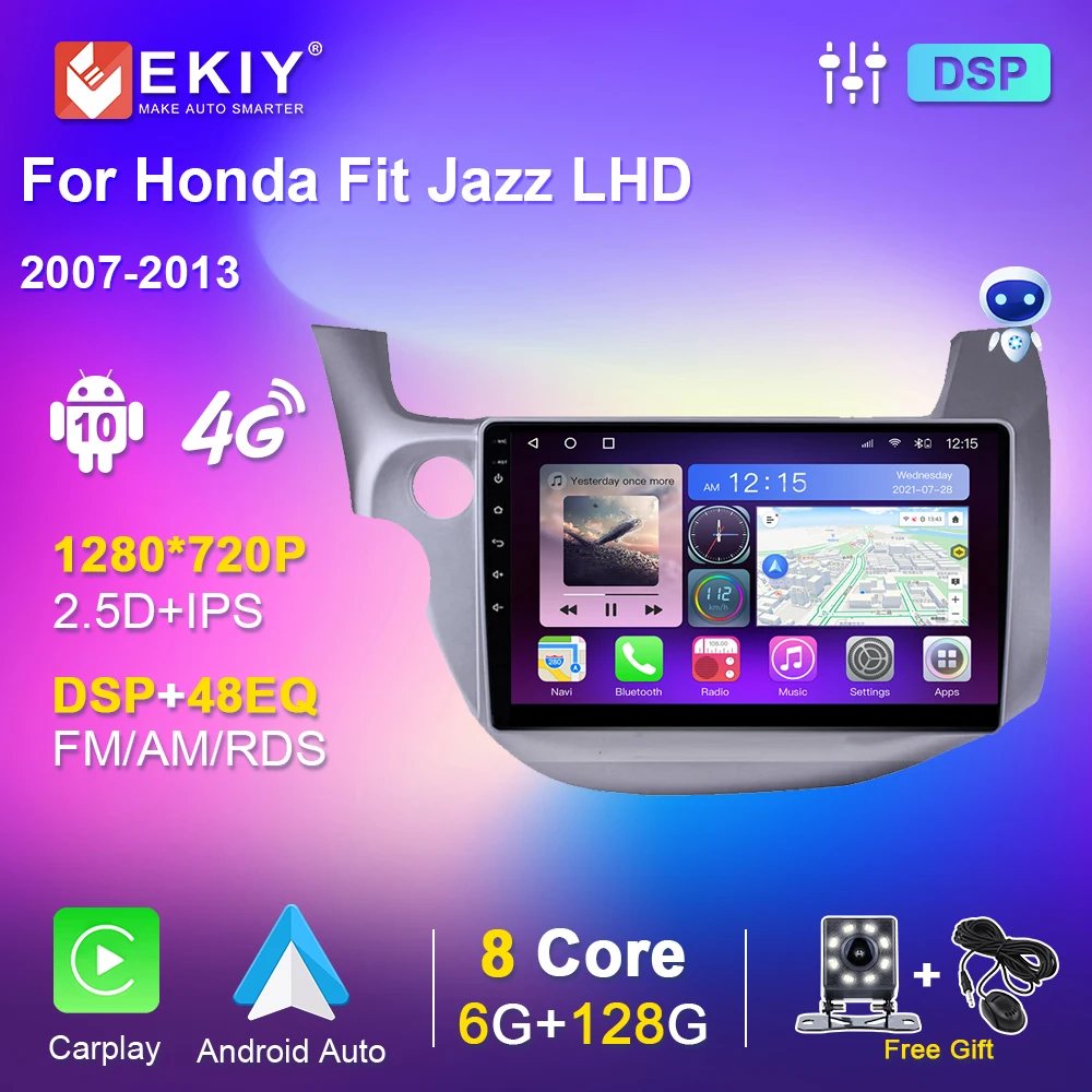 Автомагнитола для Honda Fit Jazz 2007 2013 IPS сенсорный экран мультимедийный DVD плеер